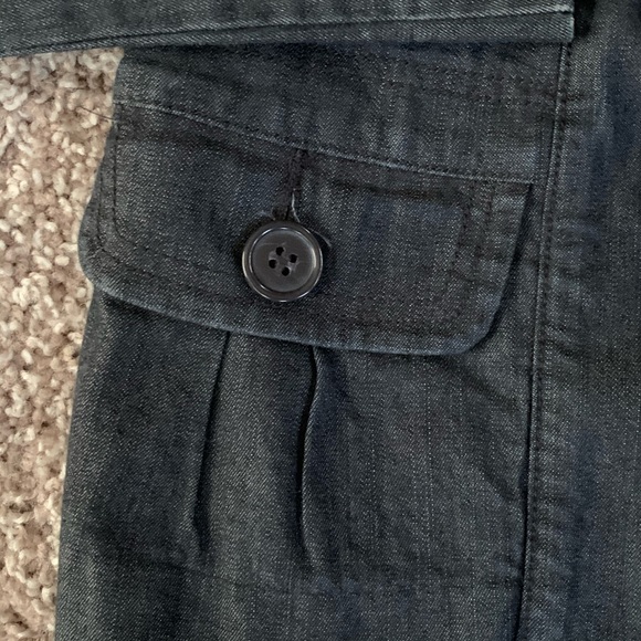 Halogen dark chambray denim two-button blazer Size Small - Picture 3 of 7